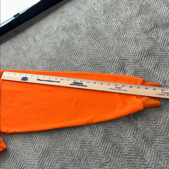 ALO Yoga Bold Orange Hoodie  Drawstring Crop Jumper Pullover Sweater Size S - Picture 11 of 11
